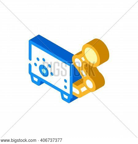 Apparatus For Uhf Therapy Isometric Icon Vector Illustration