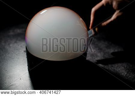 Magnificent View Of Molecular Cuisine Dish Prepared Using Liquid Smoke