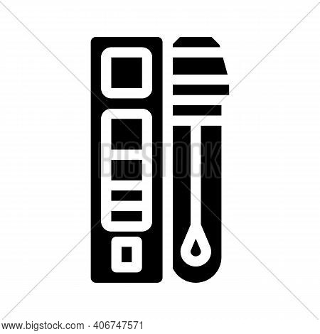 Test For Influenza A And B Viruses Glyph Icon Vector Illustration