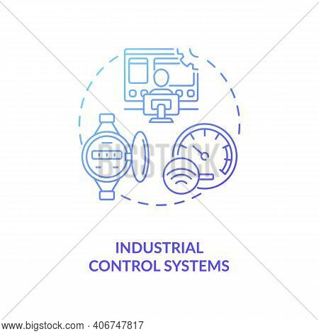 Industrial Control Systems Concept Icon. Cps Application Idea Thin Line Illustration. Providing Cont