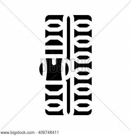 Paracord Bracelet Glyph Icon Vector Illustration Flat