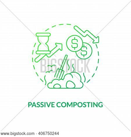 Passive Composting Concept Icon. Composting Method Idea Thin Line Illustration. Piling Up Organic Ma