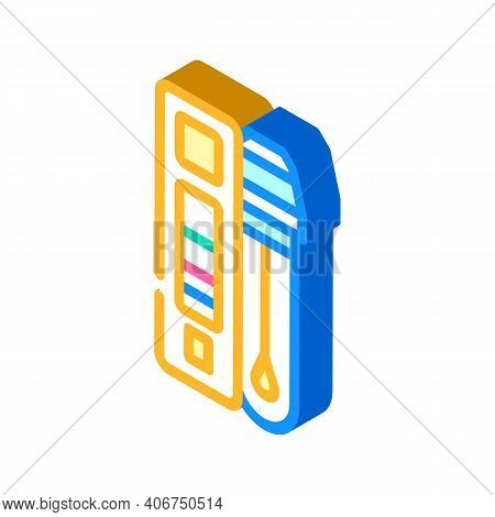 Test For Influenza A And B Viruses Isometric Icon Vector Illustration