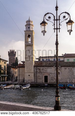 A Glimpse Of Lazise, An Italian Town Of Great Landscape Value Where There Are Also Elements Of Great