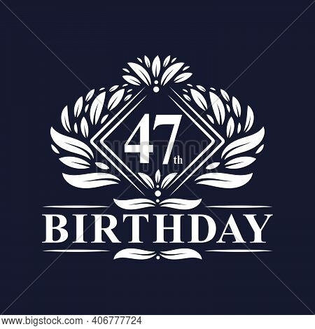 47 Years Birthday Logo, Luxury 47th Birthday Celebration.