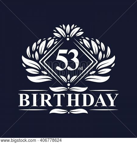 53 Years Birthday Logo, Luxury 53rd Birthday Celebration.