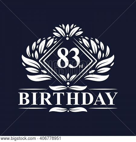 83 Years Birthday Logo, Luxury 83rd Birthday Celebration.