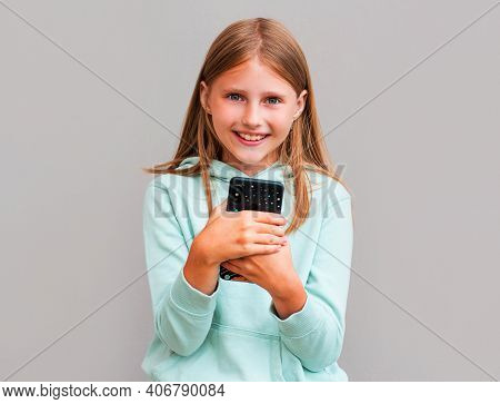 Crazy Cool Stylish Trendy Nice Cute Cheerful Adorable Lovely Attractive Blone Girl Isolated Over Gra