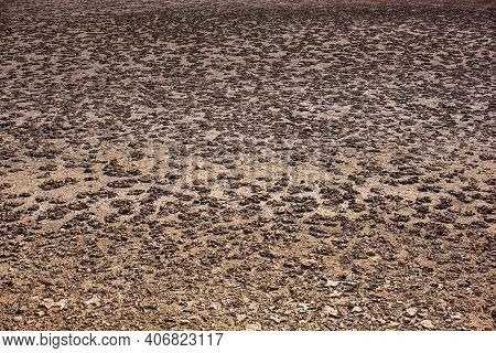 View Of Salt Evaporation Ponds In Strunjan, Slovenia