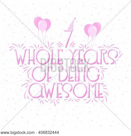 12 Years Birthday And 12 Years Wedding Anniversary Typography Design, 12 Whole Years Of Being Awesom