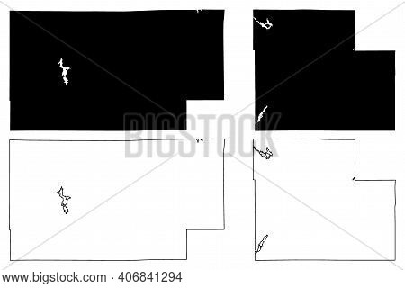 Taylor And Sawyer County, State Of Wisconsin (u.s. County, United States Of America, Us) Map Vector 