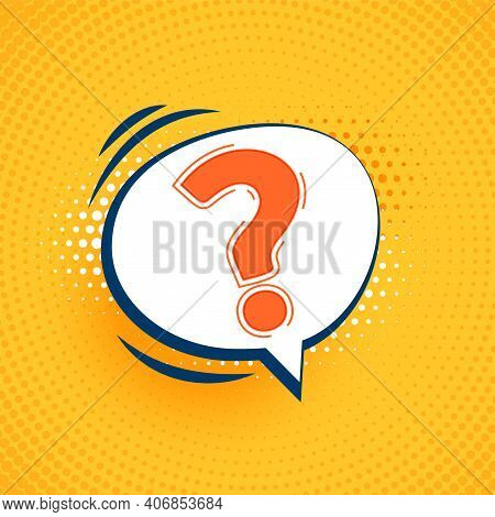 Comic Style Question Mark Speech Bubble Background