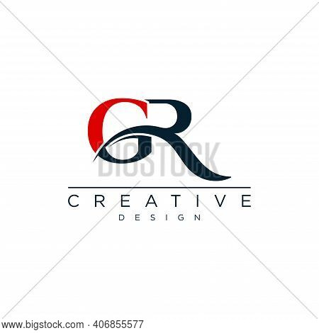 Initial Letter Gr Or Rg Typography Logo Design Vector