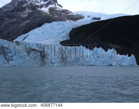 Spegazzini Glacier In Argentine Patagonia . High Quality Photo