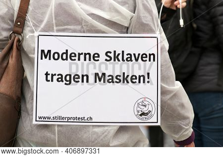 Zug, Switzerland - 6th February 2021 : German 