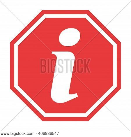 Information Help Icon, Helpdesk Info Bubble Desk. Vector Sing Isolated On White Background .