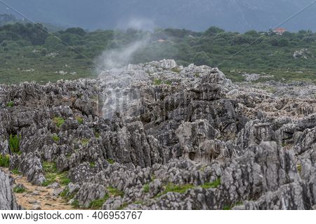 Bufones De Arenillas In Llanes, Asturias, Spain