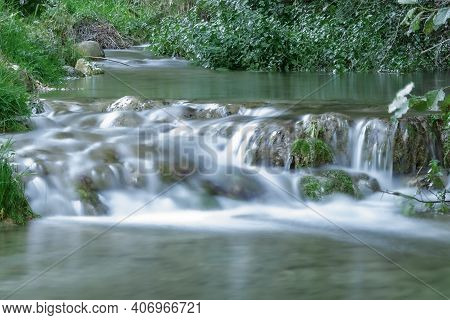 Stream In Val Dei Mulini, Garda In The Province Of Verona.