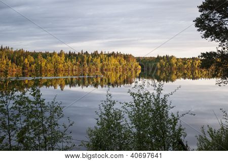 herfst uitzicht op de rivier