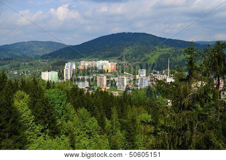 town in the mountains