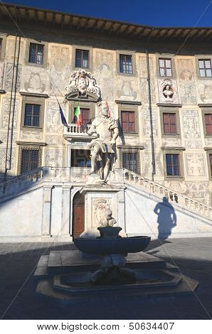 Beautiful building of University on Piazza dei Cavalieri in Pisa, Tuscany - Italy