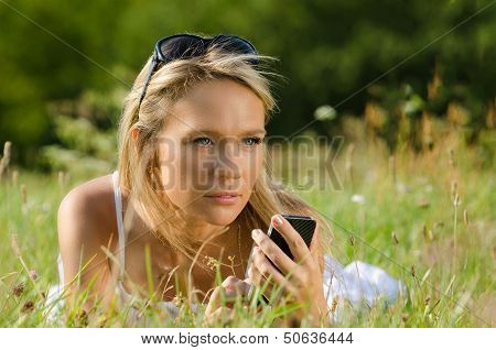 Young woman with mobile phone