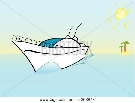 海でヨット
