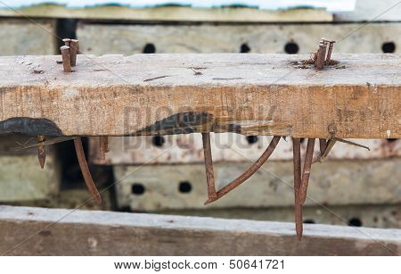 Jig For Bending Steel Rebar In Construction Site