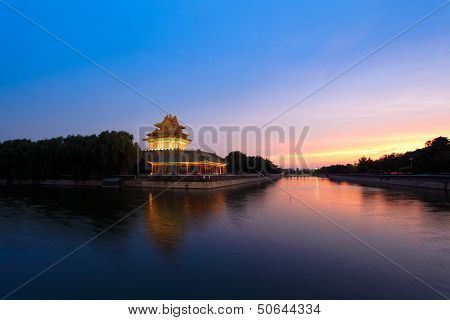The Forbidden City At Dusk