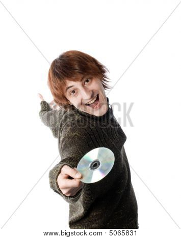 使用 Cd 或 Dvd 的快乐男人