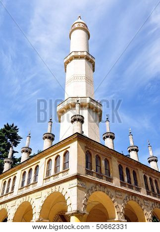 old minaret, park Lednice, South Moravia, Czech Republic