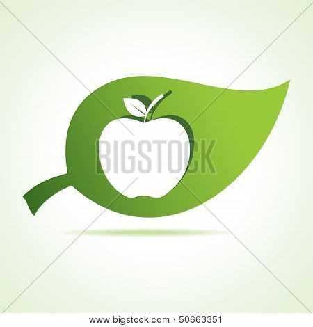 Apple icon at leaf