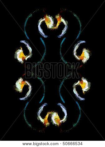 Abstract Seamless Composition On Black Background