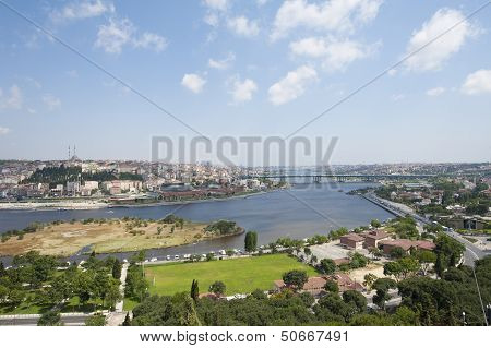 Aerial View Over Istanbul Turkey