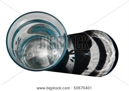 Isolated Glass Of Water With Shadow