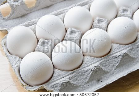 A Dozen Of Eggs In A Box