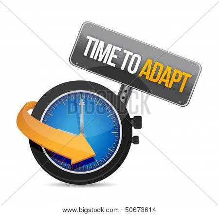 Time To Adapt Watch Concept Illustration