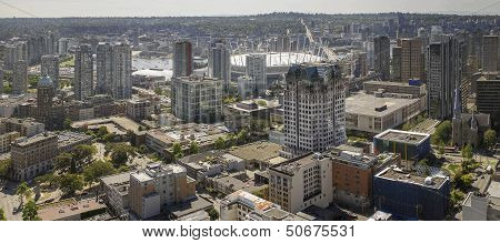 Vancouver Bc Downtown With Cambie Bridge
