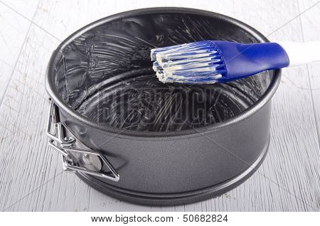 Baking Tin Is Greased With Butter