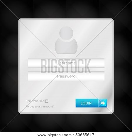 Vector login interface - username and password