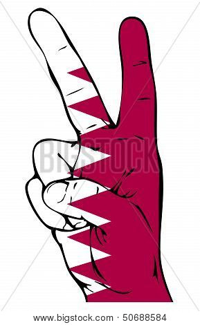 Peace Sign of the Qatari flag