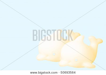 Cute dolphin couple