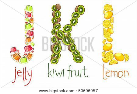 Alphabetic Letters  J, K, L