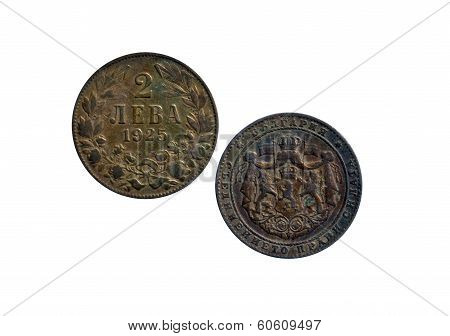 2 Bulgarian levs coin 1925