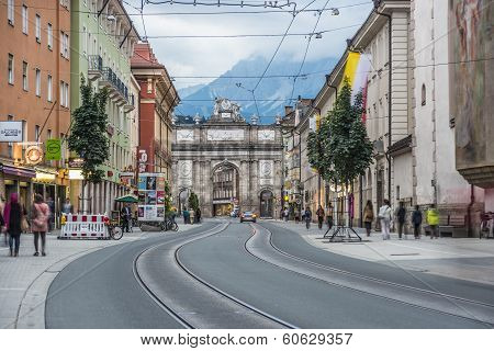 Triumphal Arch In Innsbruck, Austria.