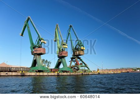 Cranes In Harbour
