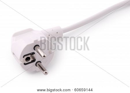 White 220 Volt Power Connector (clipping Path)