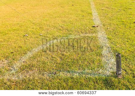 Corner Of Football Or Soccer Field