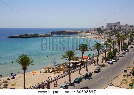 Sea Coast In Monastir, Tunisia In Africa