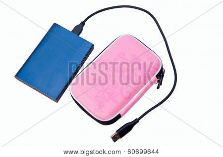 Black External Hard Disk And Case